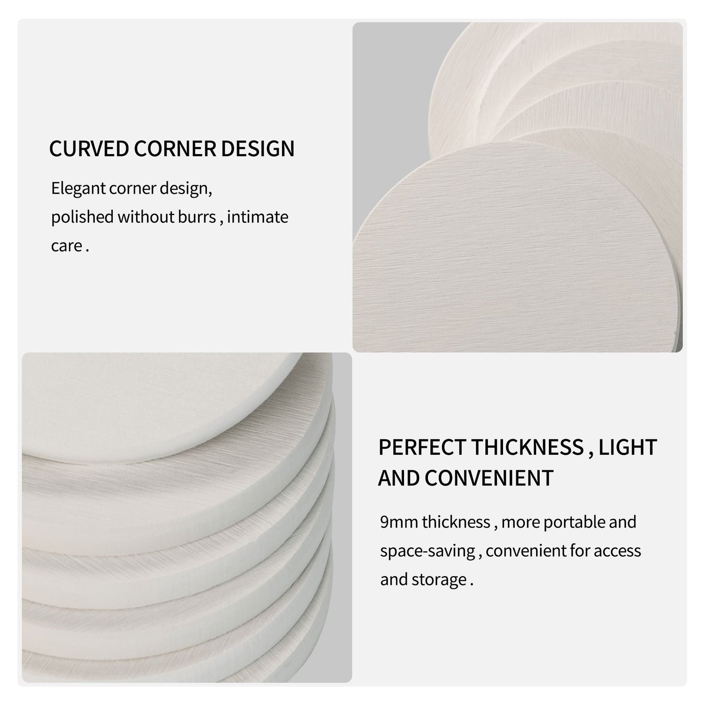 Desert Landscape Ceramic Coaster – Absorbent, Non-Slip Round Design, 10cm Diameter, Artistic Print