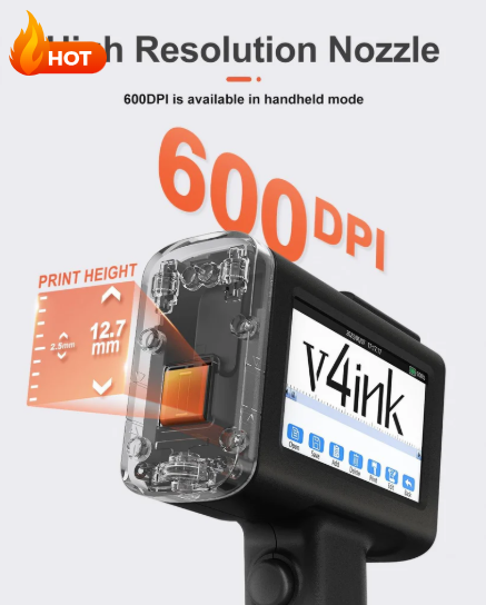 High Defnition Portable HandheldInkjet Marking and Lot Coding Printer