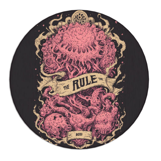 Gothic Punk Skull & Tentacle Art Round Coaster