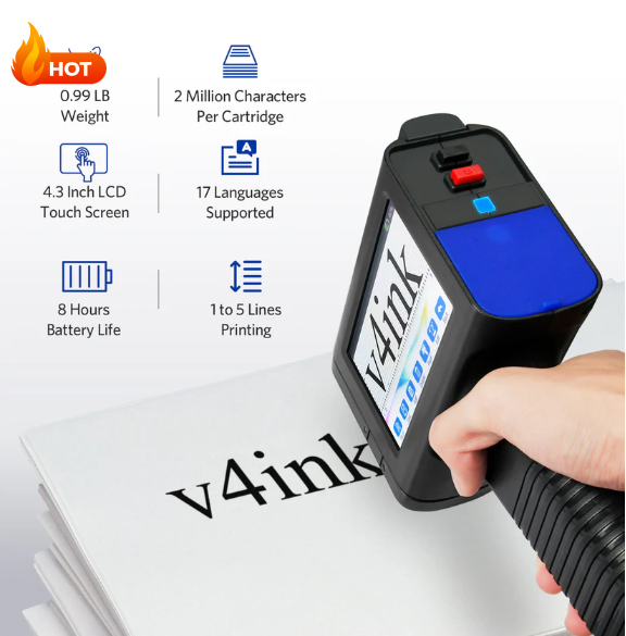 High Defnition Portable HandheldInkjet Marking and Lot Coding Printer